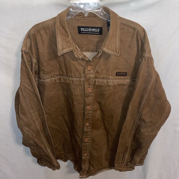 Pelle MB Pelle Men’s Work Jacket Size 2XL Brown Thick Workwear Outdoors Comfort - Picture 1 of 12